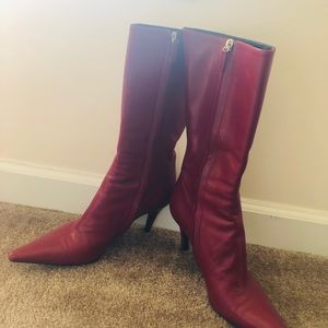 Escada red boots Sz7.5